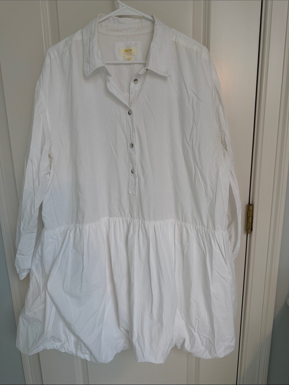 Maeve White Collared Mini Dress